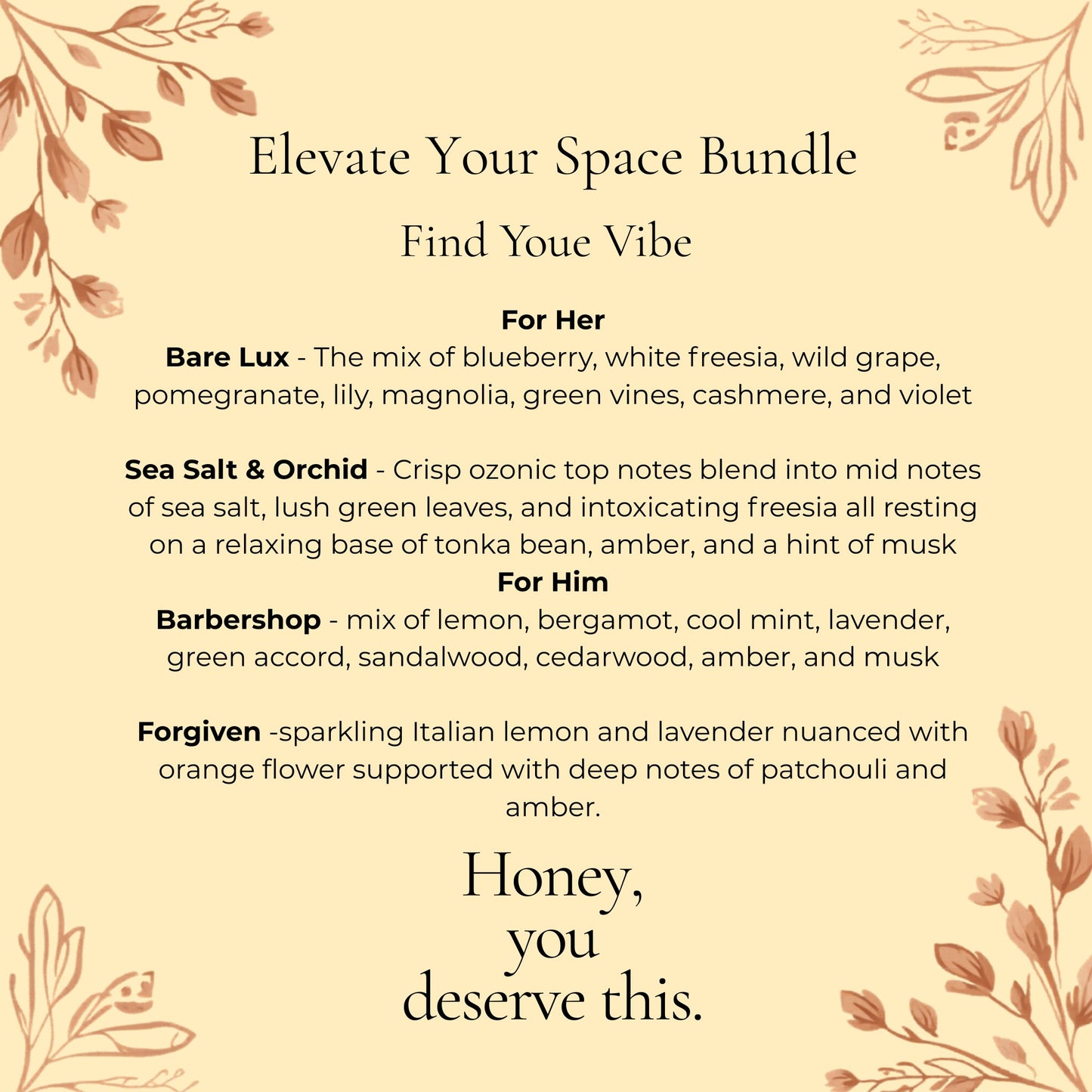 My Area Elev8d Elevate Your Space Bundle includes body butter, sugar scrub, fragrance oil, and wax warmer. Find your vibe with scents for her and him.